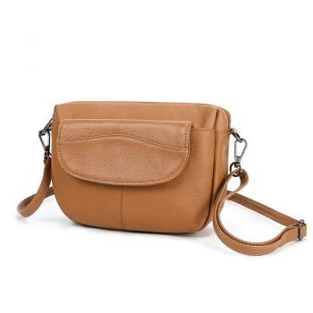 Geanta de dama, Julia GT3828, piele naturala, Maro