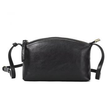 Geanta de dama, Katy GT3824, piele naturala, Negru