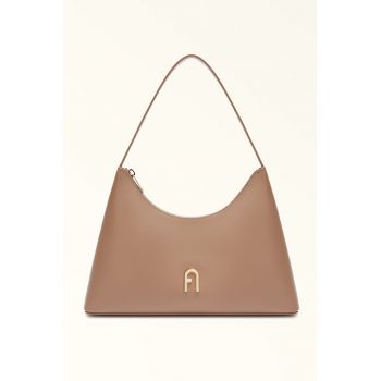 Geanta de piele cu bareta lunga de umar Diamante - Grej