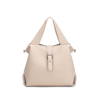 Geanta de piele ecologica cu bareta de umar detasabila Cerelia Pro - Gri