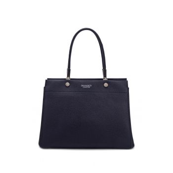 Geanta de piele ecologica cu bareta de umar Lunara Bova - Bleumarin