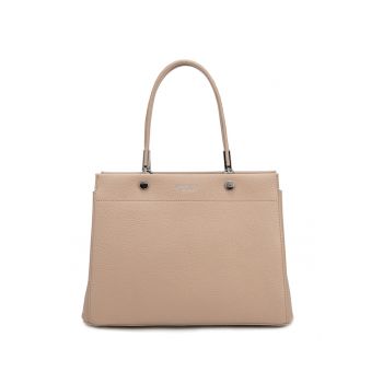 Geanta de piele ecologica cu bareta de umar Lunara Bova - Maro taupe