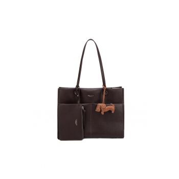 Geanta de umar cu buzunar detasabil cu fermoar Elora - Maro