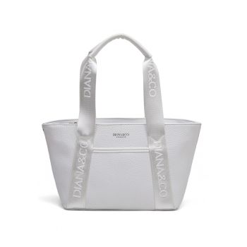 Geanta de umar cu logo Eridana Elite - Alb