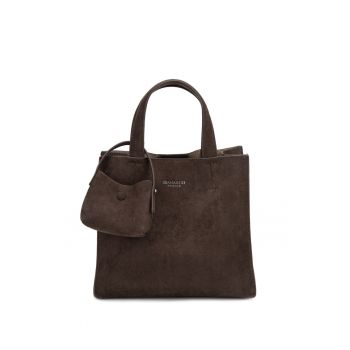 Geanta de umar cu logo metalic Edera Ultra - Maro inchis