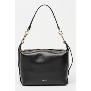 Geanta din piele cu bareta de umar detasabila