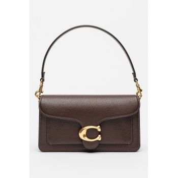 Geanta din piele cu bareta de umar Tabby - Maro inchis