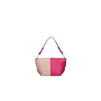 Geanta hobo din piele - Fucsia