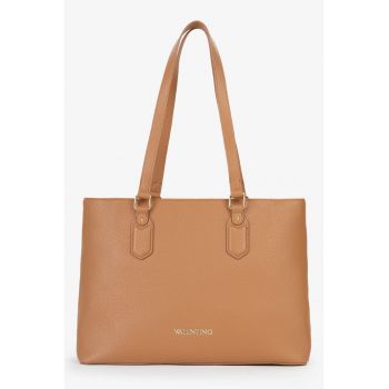 Geanta shopper de piele ecologica - Caramel
