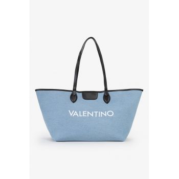Geanta tote cu logo - Albastru pastel