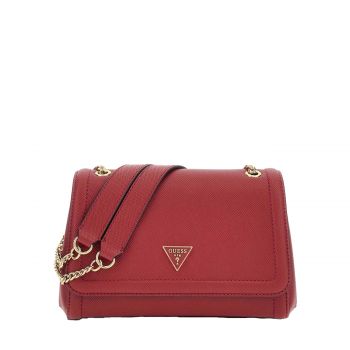 Noelle saffiano mini crossbody garnet