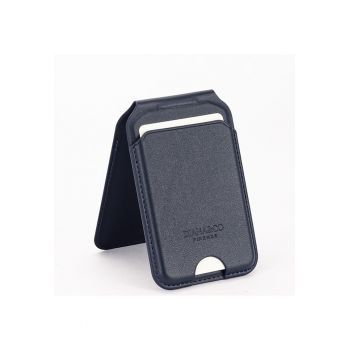 Port card cu blocare RFID - Suport ajustabil si Oglinda 19675 - Bleumarin inchis