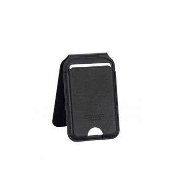 Port card negru cu blocare RFID - Suport ajustabil si Oglinda 19680 - Negru