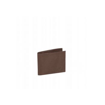 Portofel Barbati -  Livorno Wallet - 100% Piele Naturala - Cu Logo - Compartimente Pentru Carduri - Buzunar Pentru Monede - Design Elegant - One Size - Maro