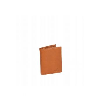 Portofel Barbati -  Livorno Wallet Tall - 100% Piele Naturala - Cu Logo - Compartimente Pentru Carduri - Buzunar Pentru Monede - Design Elegant - One Size - Maro