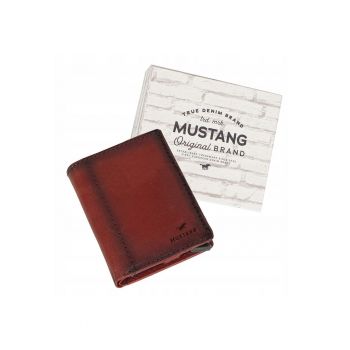 Portofel Barbati -  Temi RFID - 100% Piele Naturala - Cu Logo - Compartimente Pentru Carduri - Buzunar Pentru Monede - Design Elegant - One Size - Maro