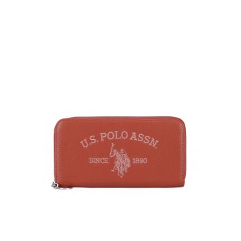 Portofel dama -  portocaliu - material plastic