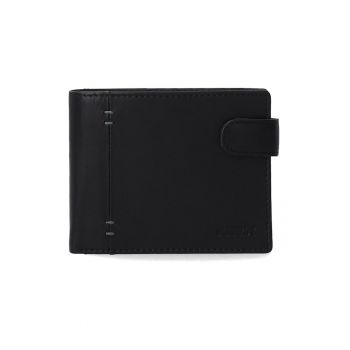 Portofel din piele cu inchidere cu capsa