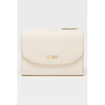 Portofel din piele ecologica - Crem