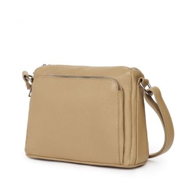 Poseta dama din piele naturala Vania bej