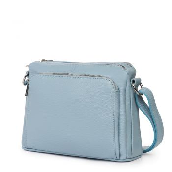 Poseta dama din piele naturala Vania bleu