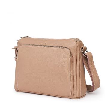 Poseta dama din piele naturala Vania roz