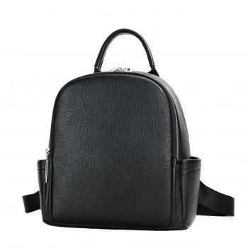 Rucsac dama, Marinela GT3847, piele naturala, Negru