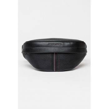 Borseta de piele ecologica cu aspect granulat Central - Negru