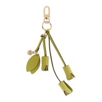 Breloc cu insertii din piele ecologica Ofelia - Verde fistic