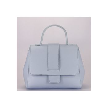 Geanta albastru deschis din piele naturala 1047 123 19925 - Albastru