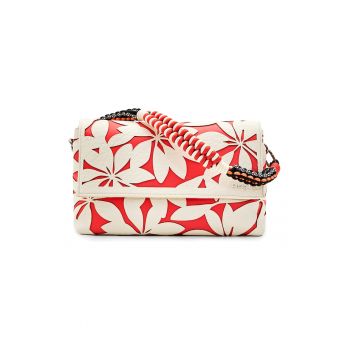 Geanta crossbody cu design floral in relief