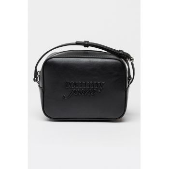 Geanta crossbody cu logo - Negru