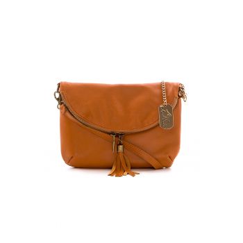 Geanta crossbody de piele Alice - Caramel