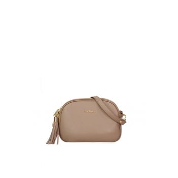 Geanta crossbody de piele - Bej