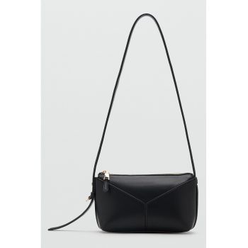 Geanta crossbody de piele ecologica - Negru