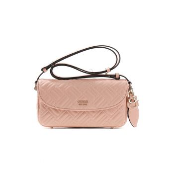 Geanta crossbody din piele ecologica Sally - Roz prafuit