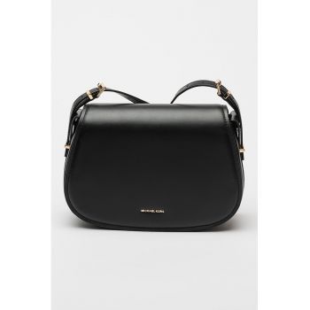 Geanta crossbody din piele Lydia - Negru