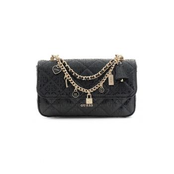 Geanta cu maner si pandantive Libby - Negru