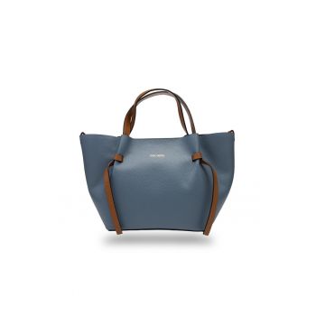 Geanta dama din piele naturala albastru Loretta