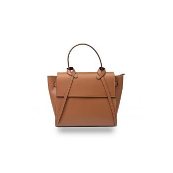 Geanta dama din piele naturala maro Erika