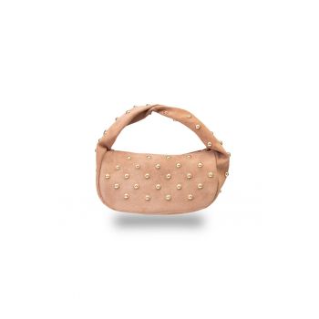 Geanta dama din piele naturala roz Naty