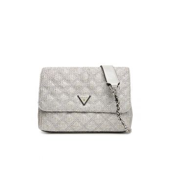 Geanta dama  Giully II - argintie - din piele ecologica