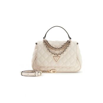 Geanta de mana cu detalii din lant Giully - Crem