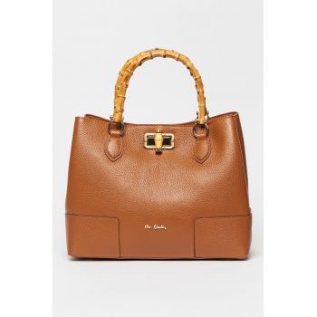 Geanta de piele cu bareta de umar