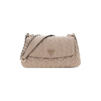 Geanta de piele ecologica cu bareta de umar si aspect texturat Cheryl - Maro taupe