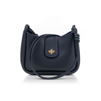 Geanta de piele ecologica cu bareta de umar si logo