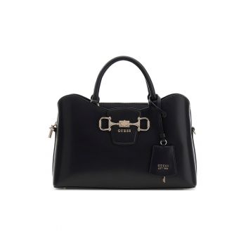 Geanta de piele ecologica cu maner si fermoar Janie - Negru