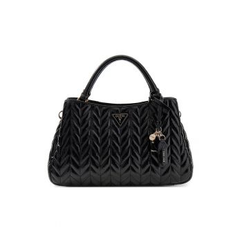 Geanta de piele ecologica cu maner si trei compartimente Cheryl - Negru