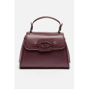 Geanta de piele ecologica cu maner - Visiniu