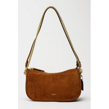 Geanta de piele intoarsa Waverly - Maro Siena